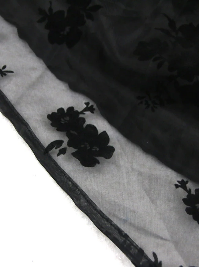 Steampunk Gothic Irregular Blumendruck High Low Party Rock