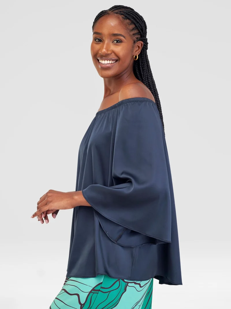 Vivo Sanali Off - Shoulder Top - Dark Teal