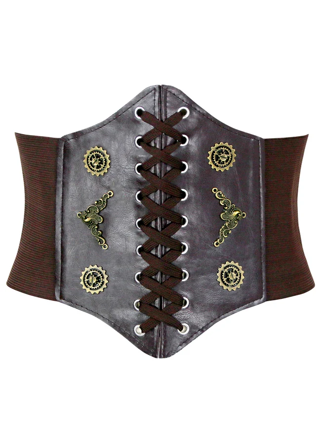 Steampunk Retro Wide Stretchy Elastic Vintage Taille Cinch Gürtel
