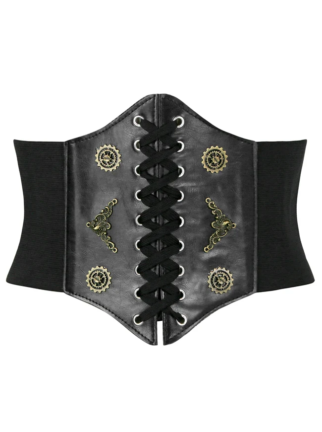 Steampunk Retro Wide Stretchy Elastic Vintage Taille Cinch Gürtel