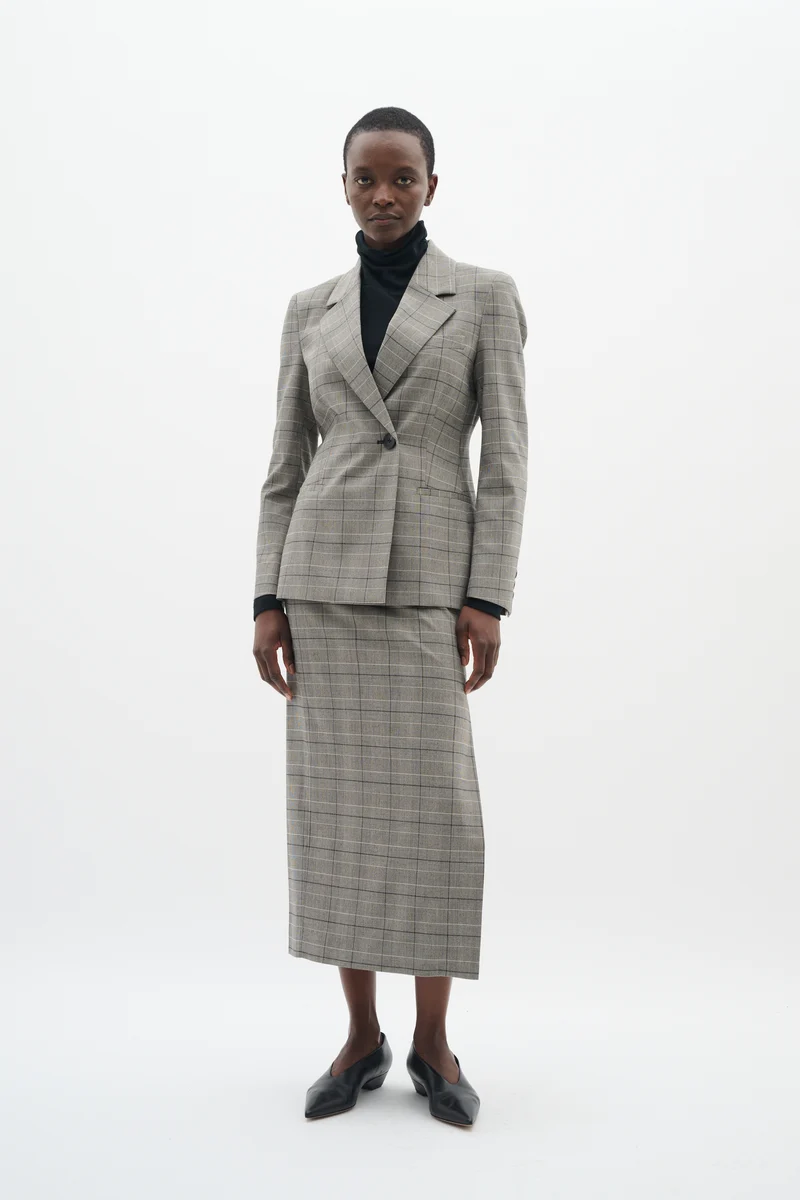 Veston ajusté avec motif Prince de Galles Broklyn