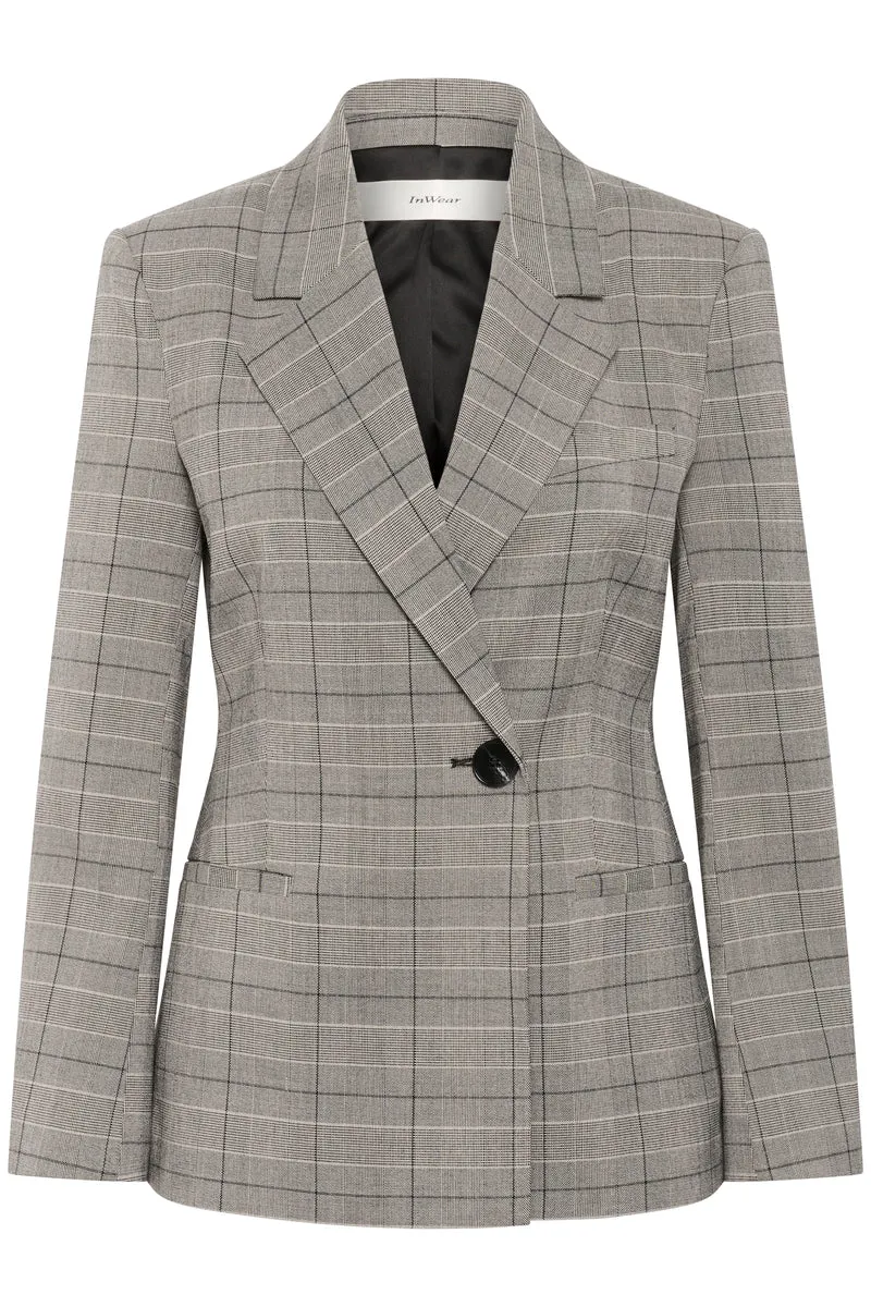 Veston ajusté avec motif Prince de Galles Broklyn