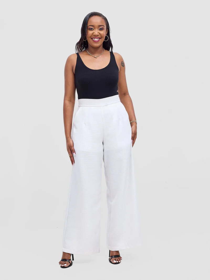 Vivo Analo Wide Leg Pants - White