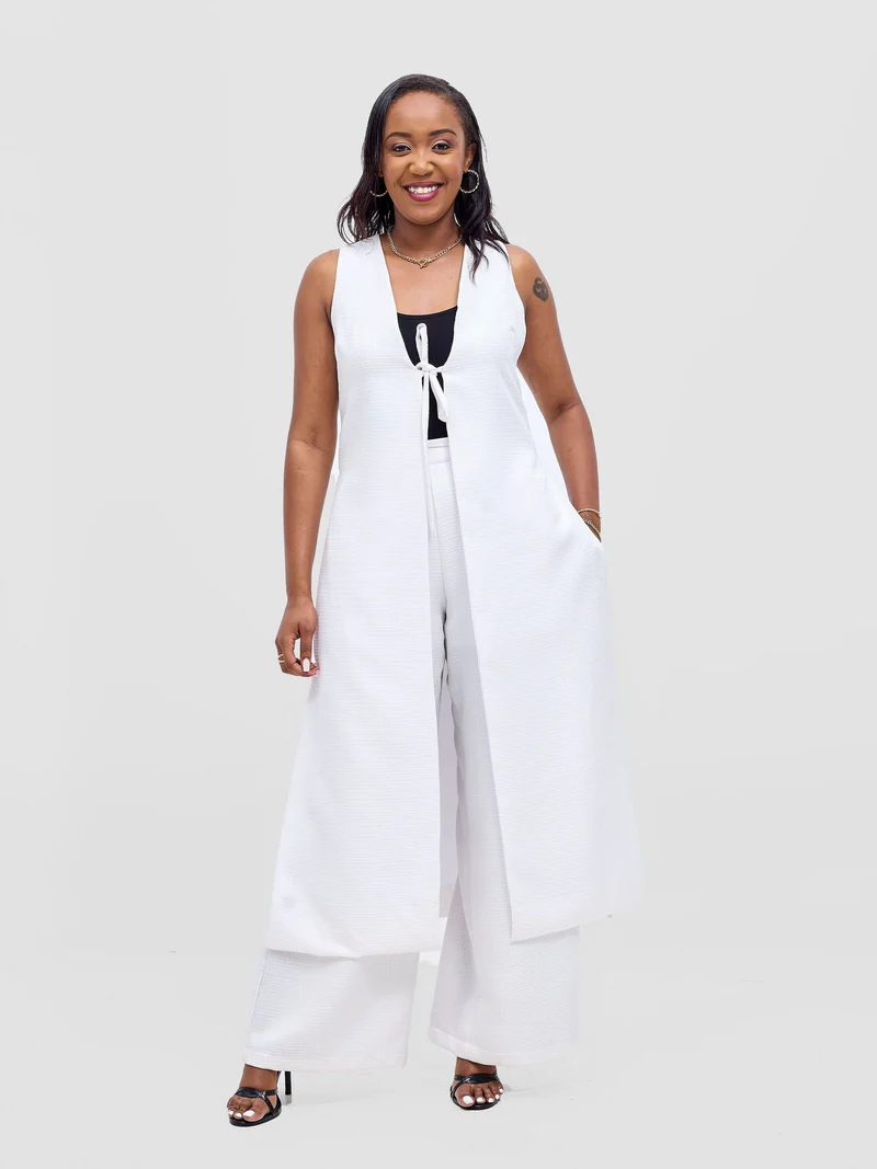Vivo Analo Wide Leg Pants - White