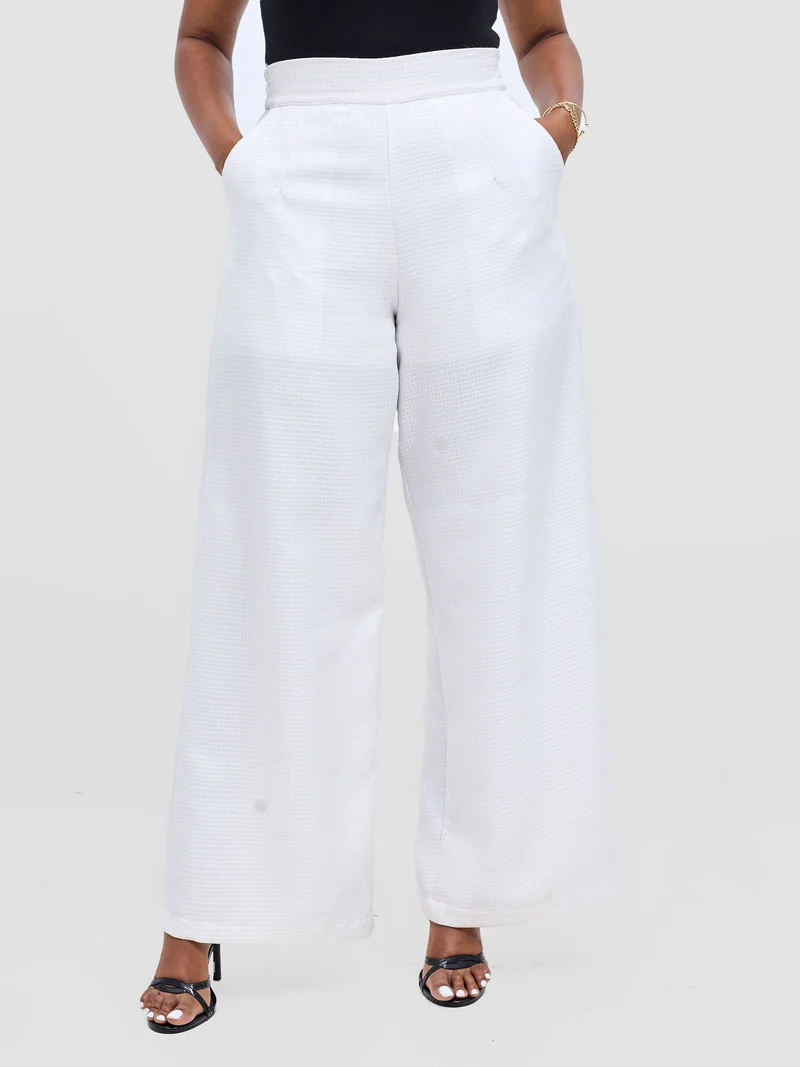 Vivo Analo Wide Leg Pants - White