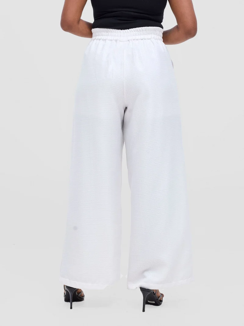 Vivo Analo Wide Leg Pants - White
