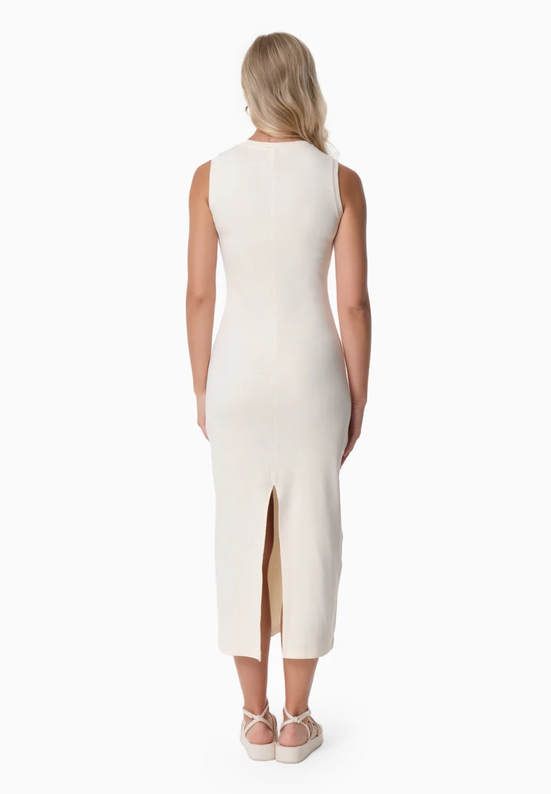 DURRU | Geripptes Kleid aus Bio-Baumwolle