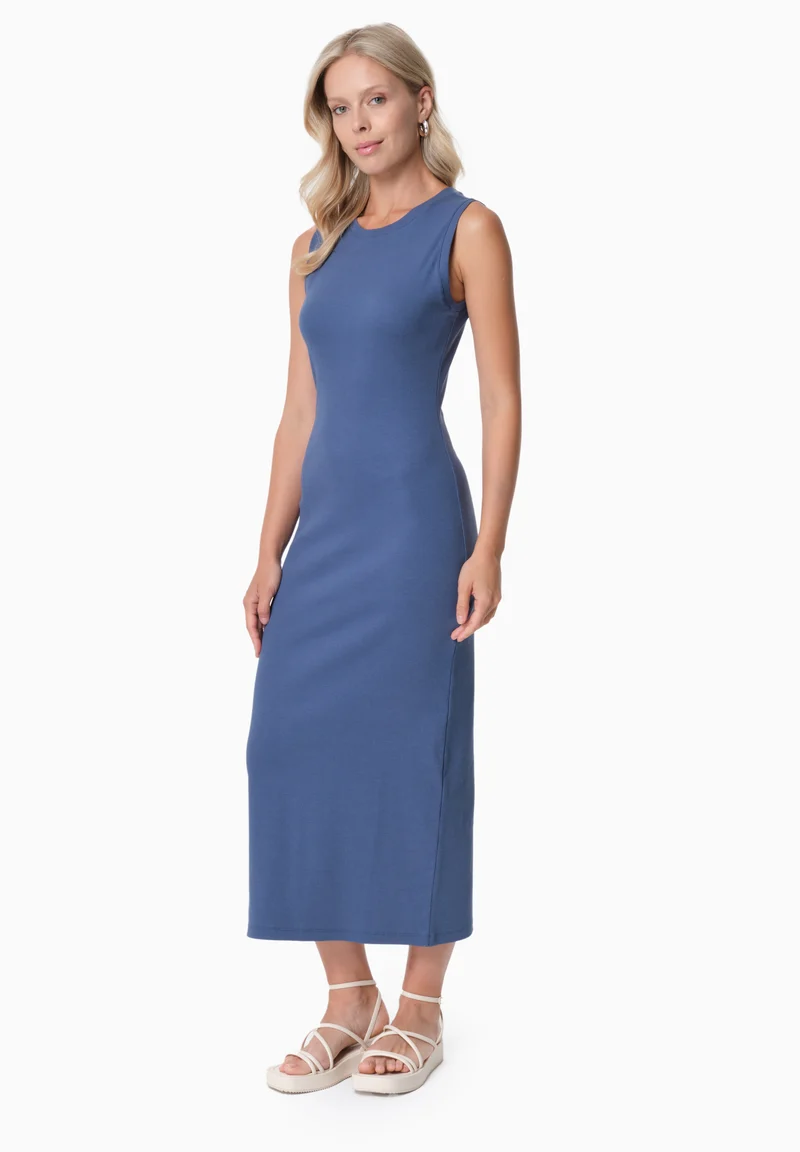 DURRU | Geripptes Kleid aus Bio-Baumwolle