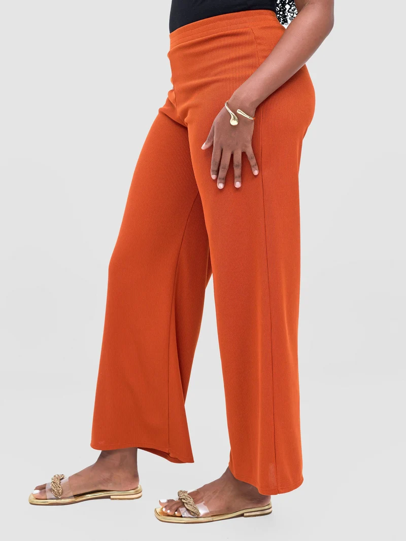 Vivo Rema Straight Leg Pants - Burnt Orange