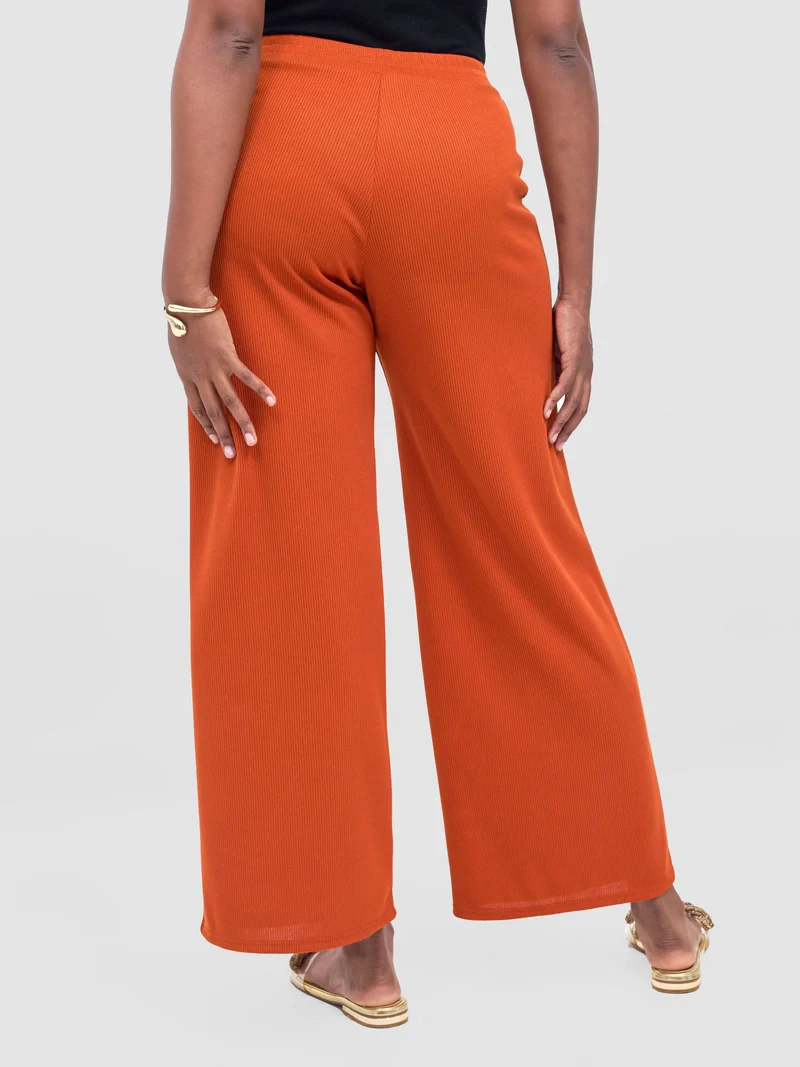Vivo Rema Straight Leg Pants - Burnt Orange