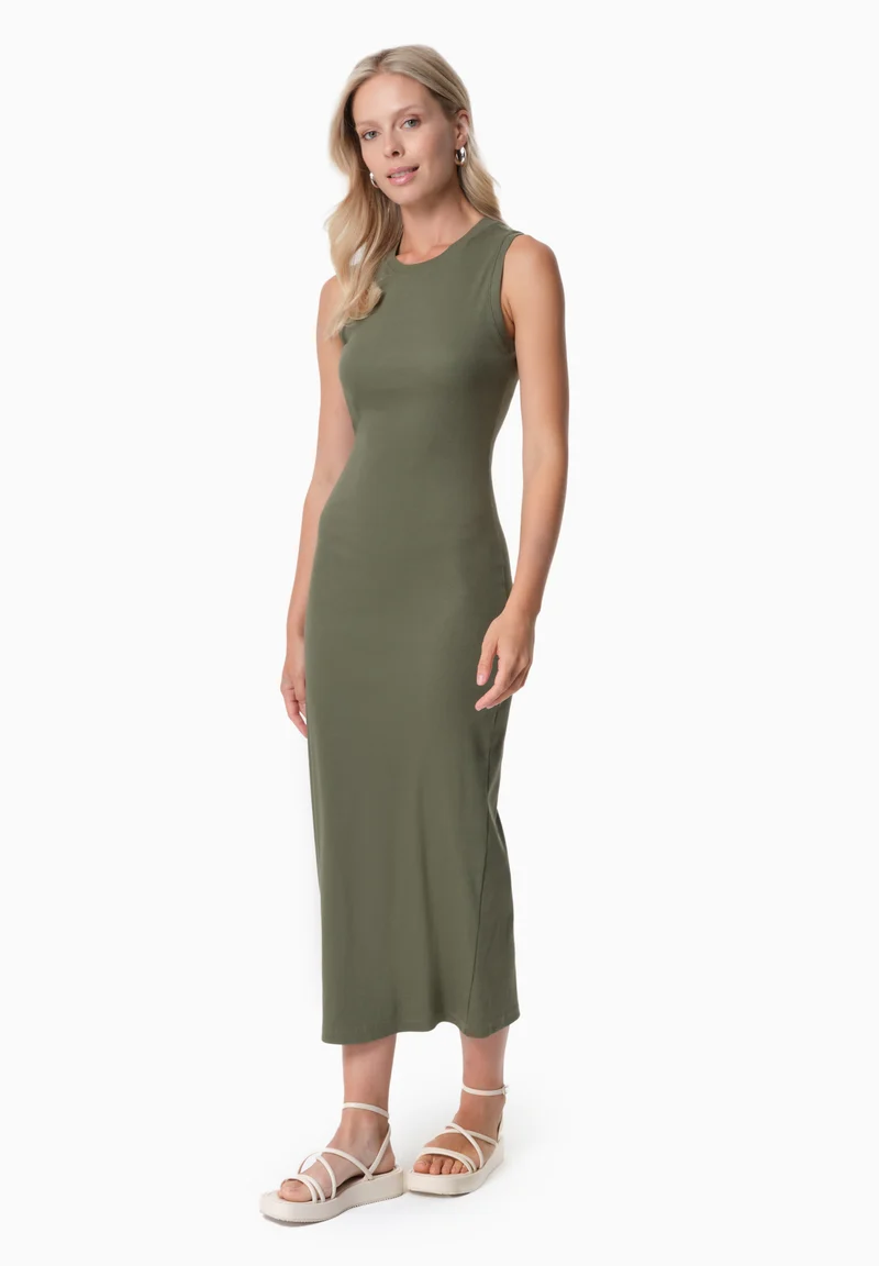 DURRU | Geripptes Kleid aus Bio-Baumwolle