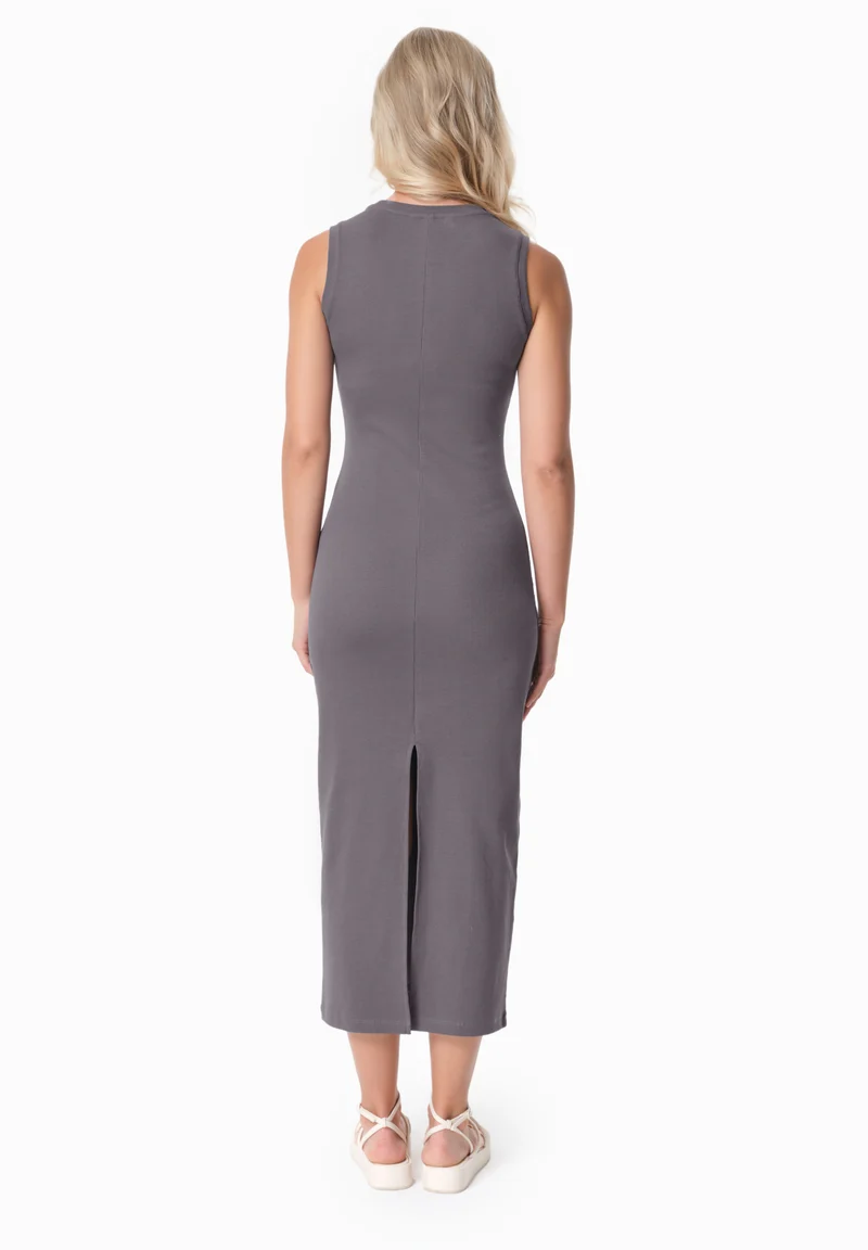 DURRU | Geripptes Kleid aus Bio-Baumwolle