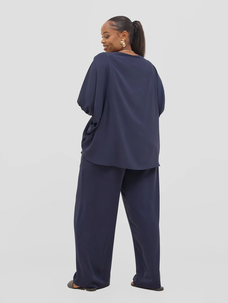 Vivo Seli Wide Leg Pants - Navy Blue