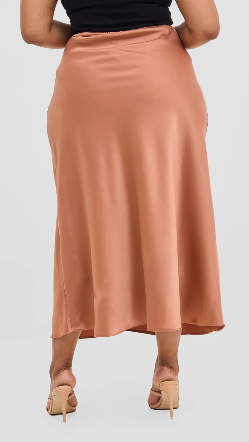 Vivo Samira Slip Skirt - Coffee Brown