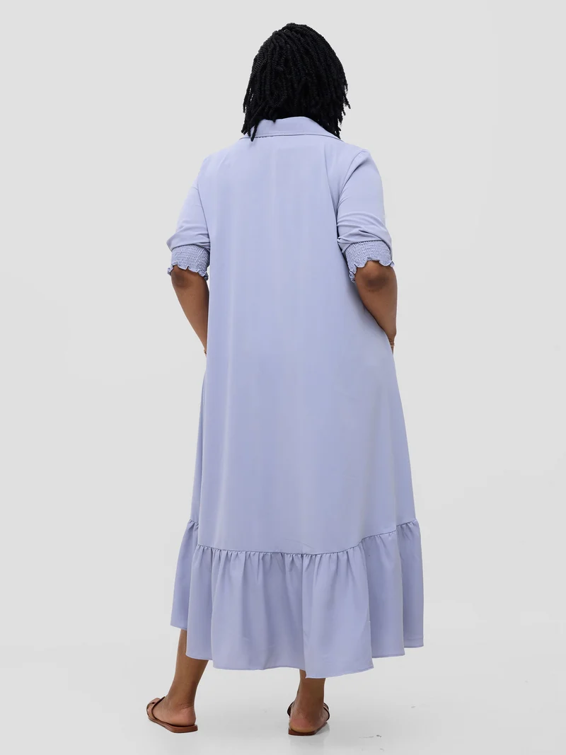 Vivo Serwa Flounce Dress - Lilac