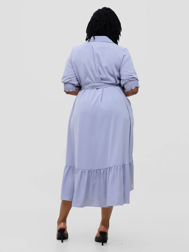 Vivo Serwa Flounce Dress - Lilac