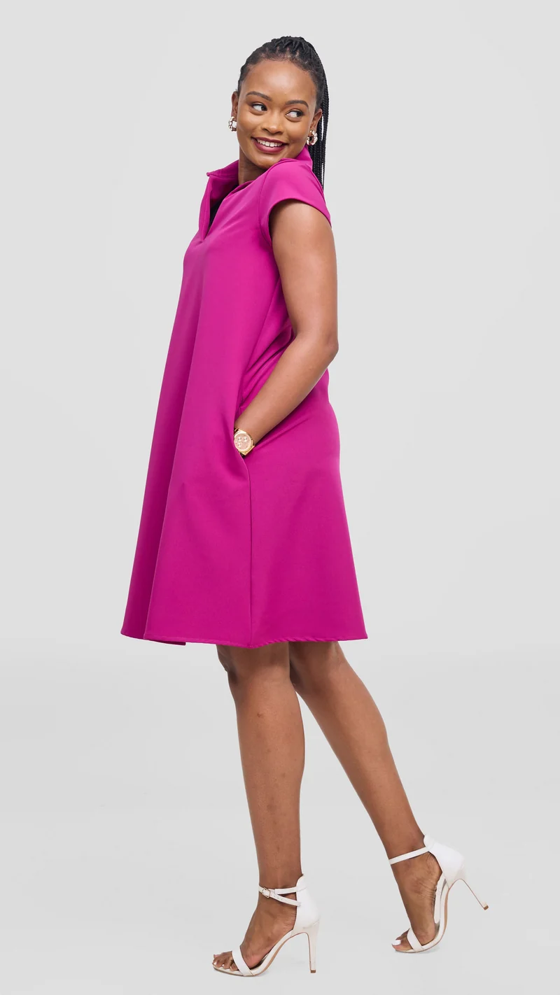 Vivo Mandla Tent Dress - Dark Pink