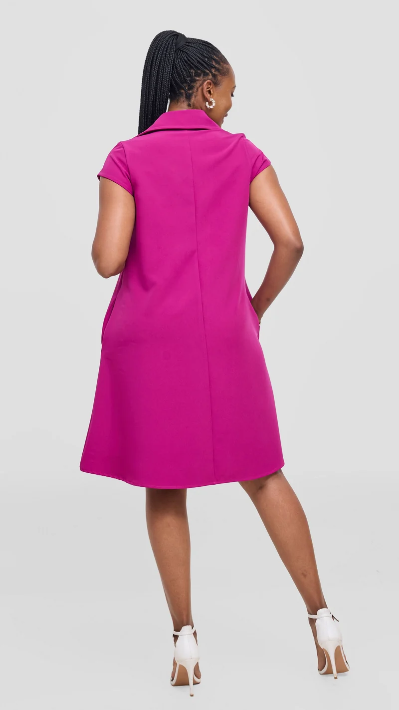 Vivo Mandla Tent Dress - Dark Pink