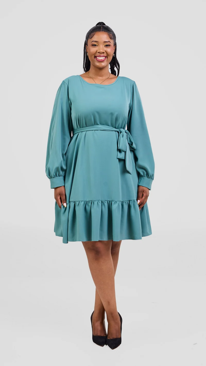 Vivo Serwa Tent Dress- Dusty Green