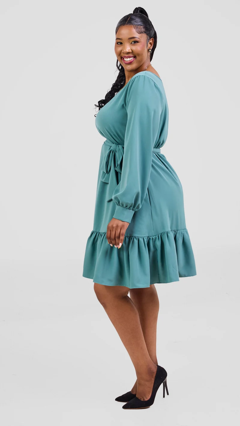 Vivo Serwa Tent Dress- Dusty Green