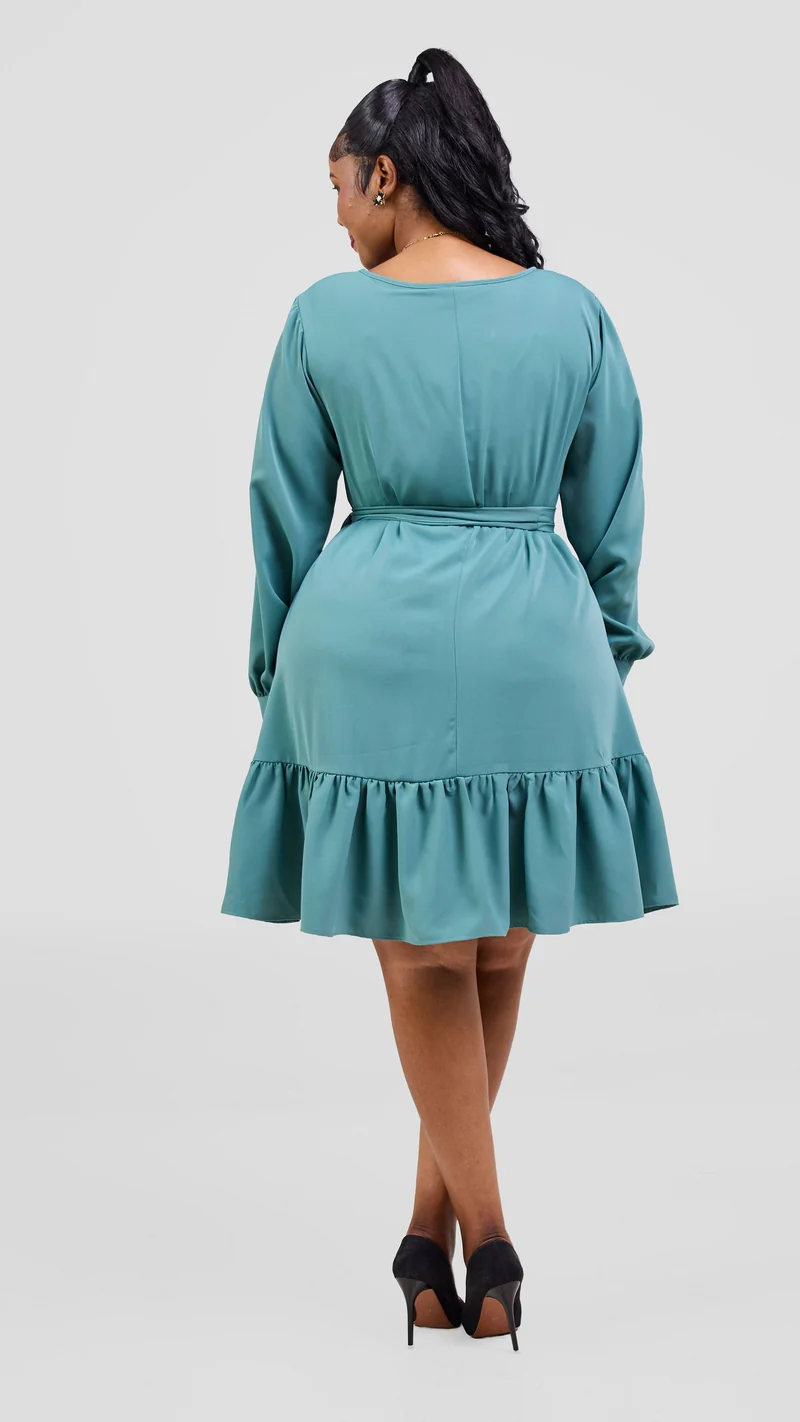 Vivo Serwa Tent Dress- Dusty Green