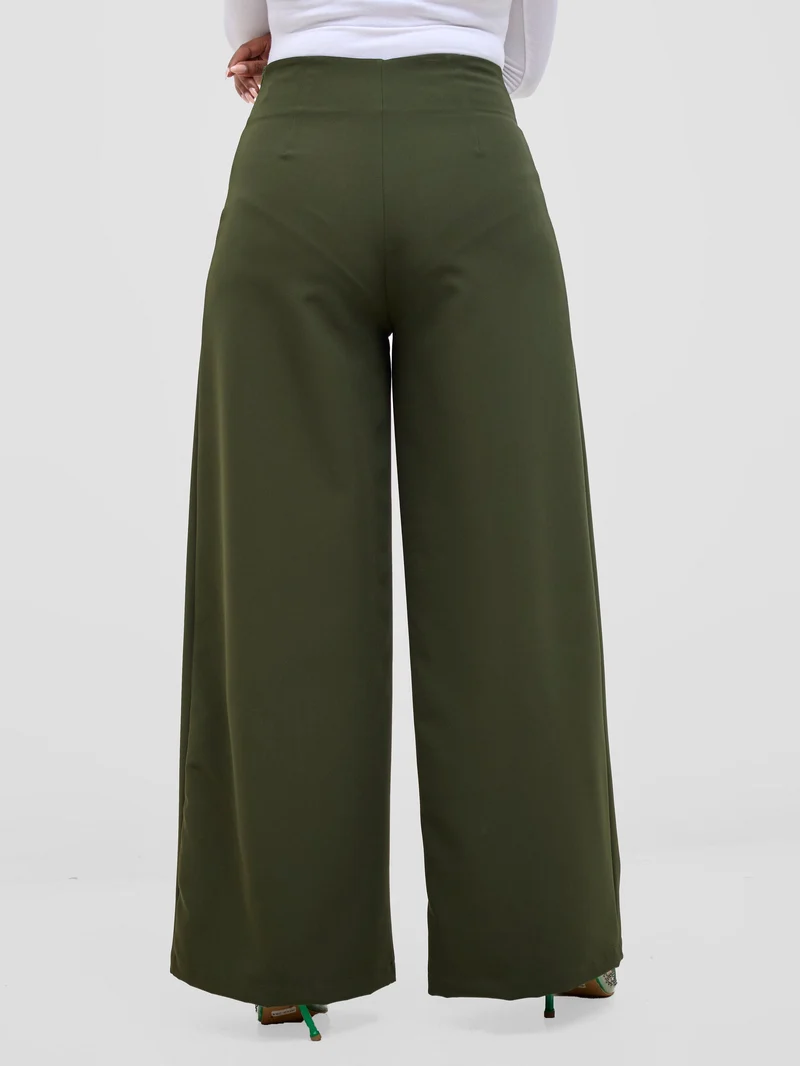 Vivo Tatili Wide Leg Pants - Hunters Green