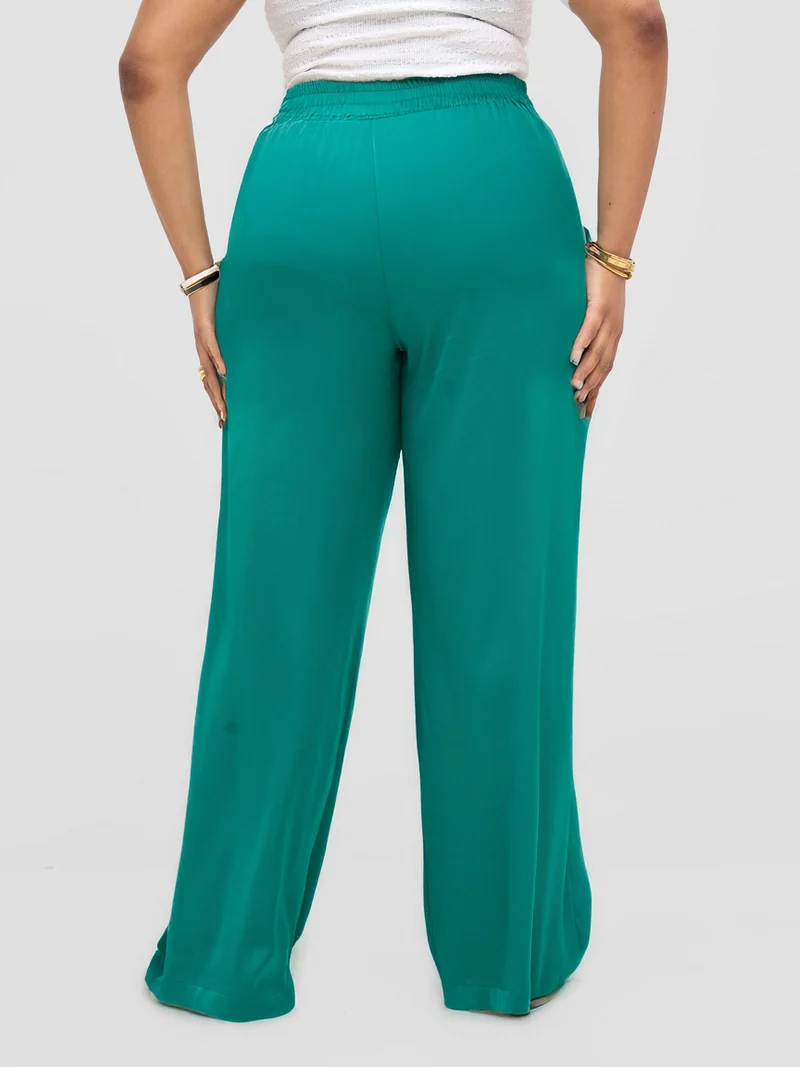 Vivo Tahisa Straight Leg Pants -Dark Green