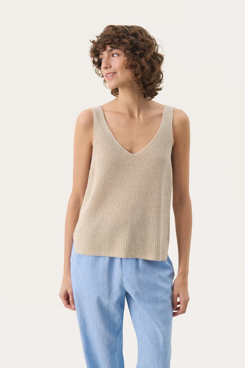 Camisole Rebecca en tricot de lin et coton