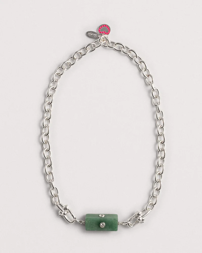 Collier chaîne avec pendentif en green aventurine