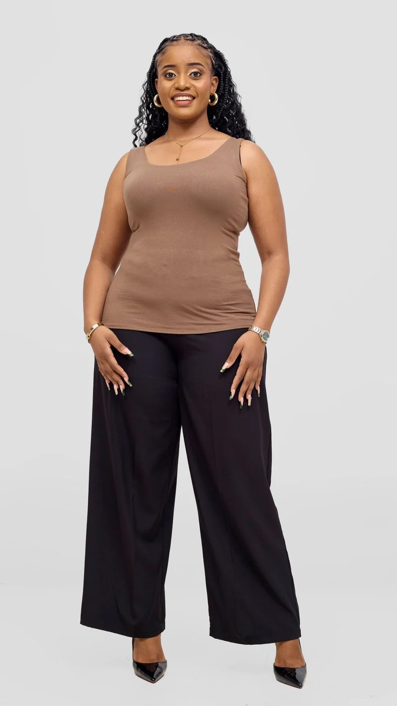 Vivo Basic Tank Top - Dark Taupe