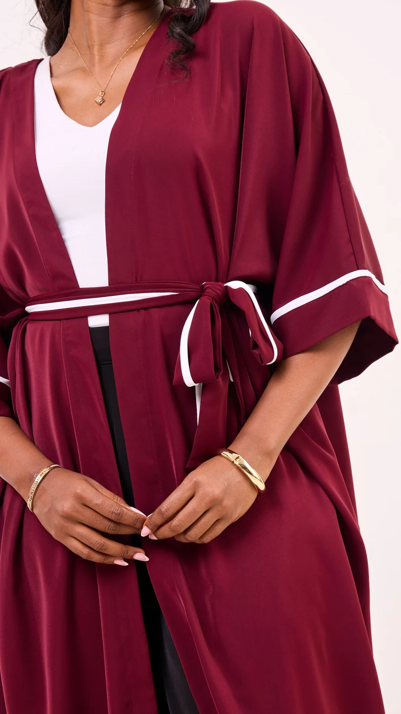 Vivo Nuru Maxi Kimono - Maroon