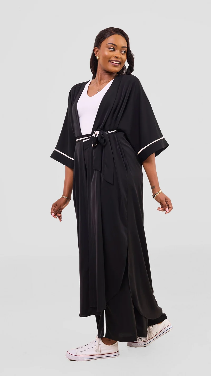Vivo Nuru Maxi Kimono - Black