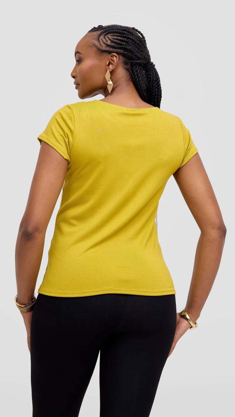 Vivo Everyday Cap Sleeve Top in Jersey- Light Olive Green