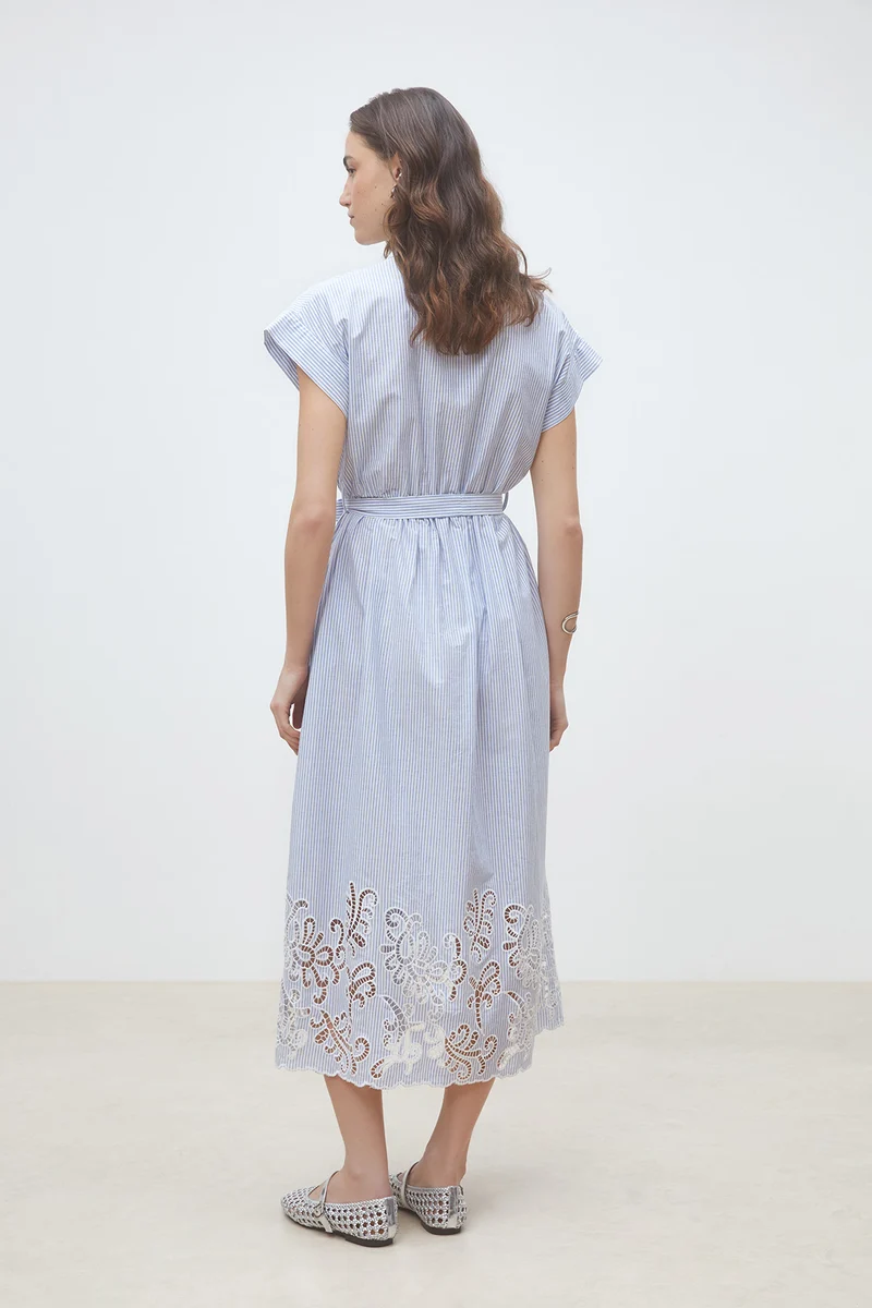 Robe chemise Clark midi et rayée