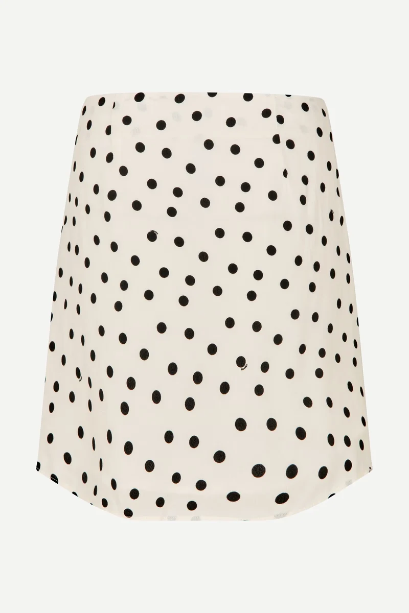 Jupe courte Iben drapée à pois