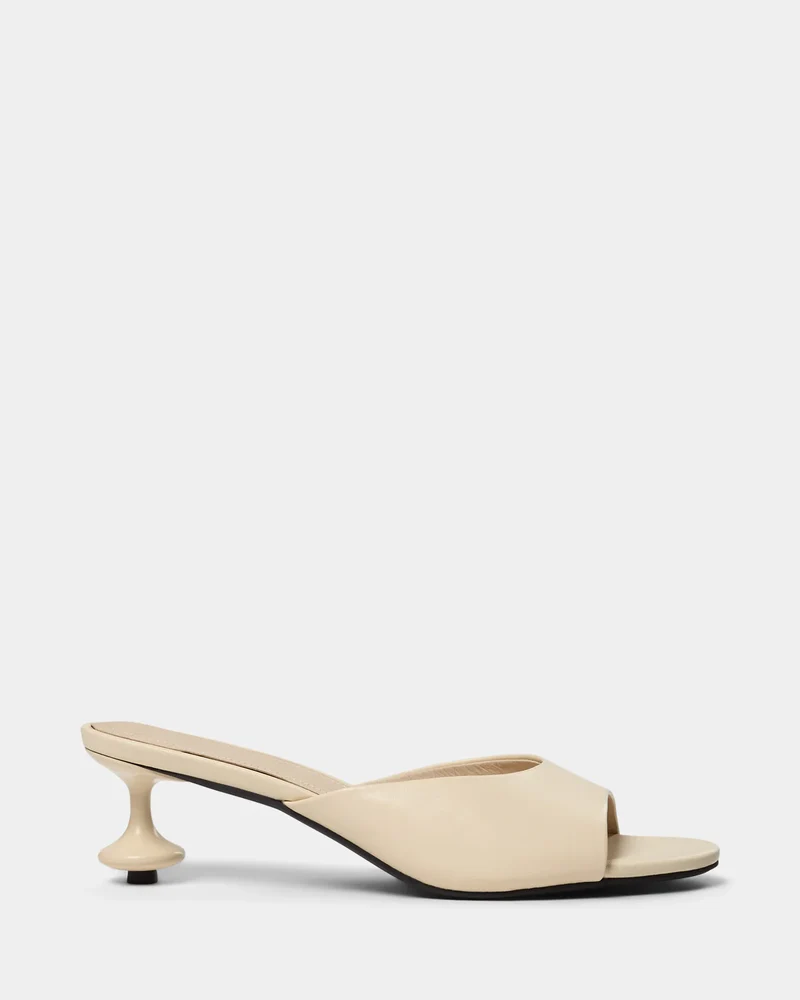 Mules Charly à talon sculptural et bout ouvert
