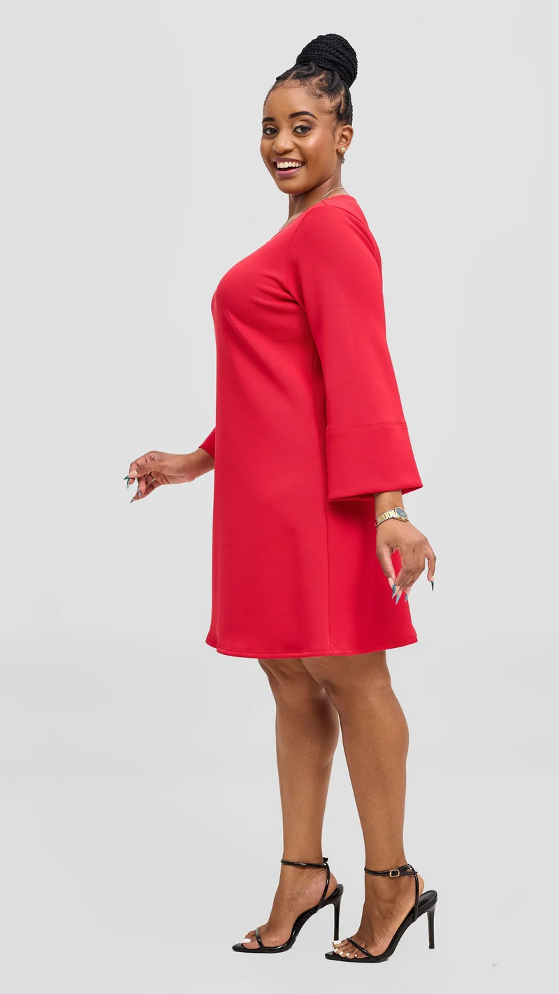 Vivo Ria A-Line Dress - Red