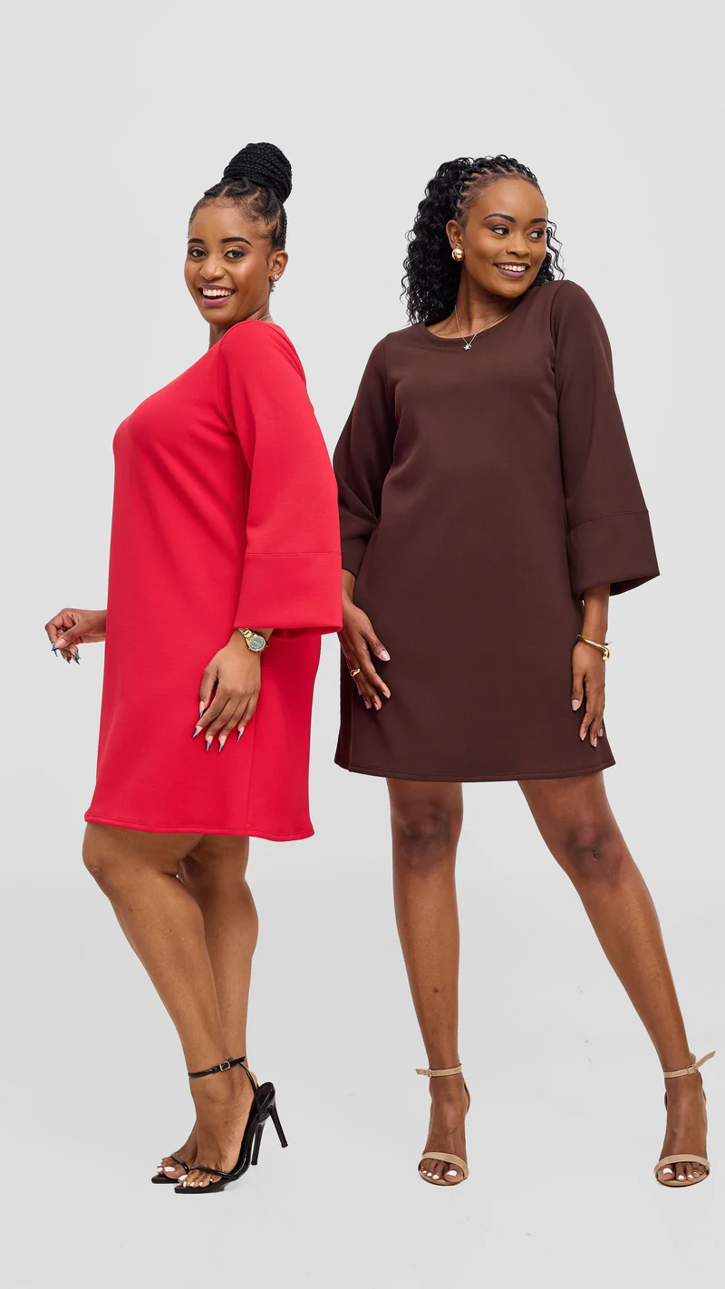 Vivo Ria A-Line Dress - Red