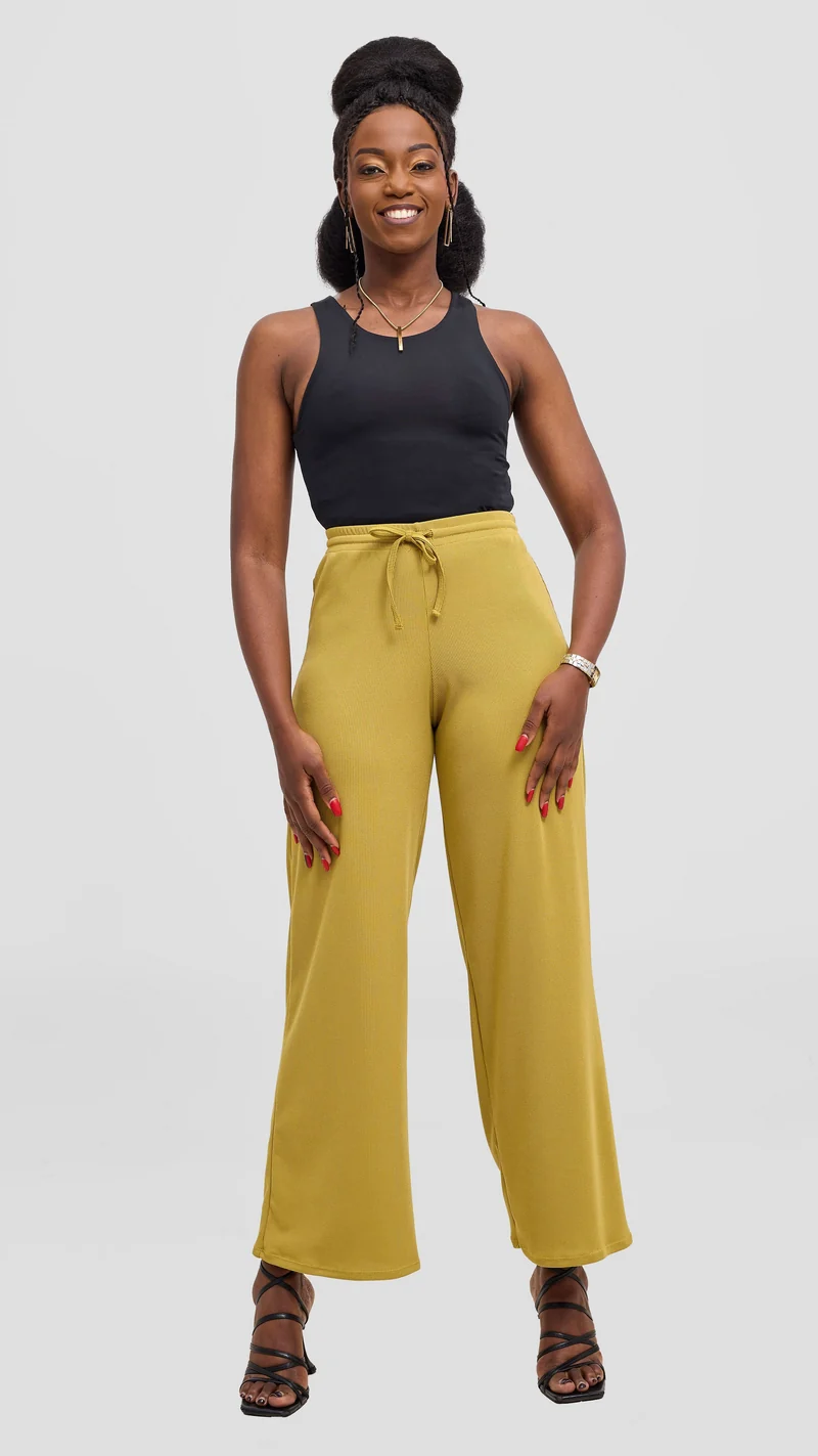 Vivo Safa Straight Leg Pants - Olive
