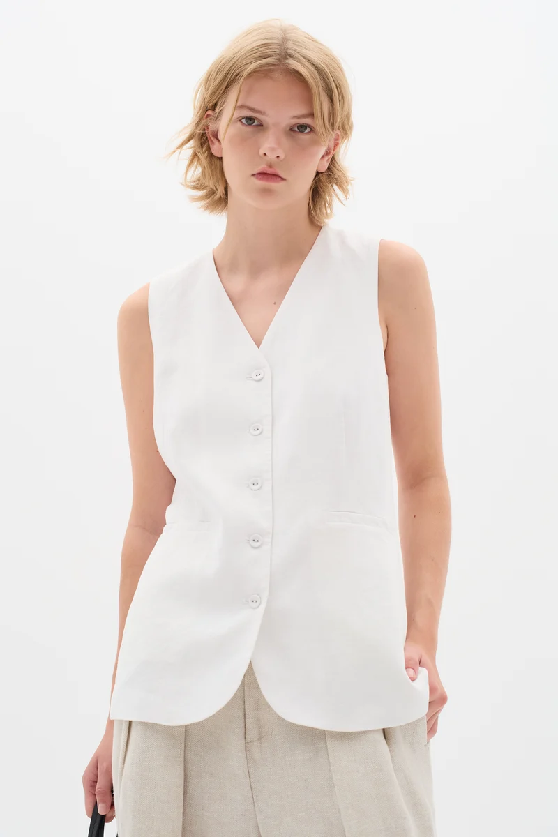Gilet boutonné élégant Farida
