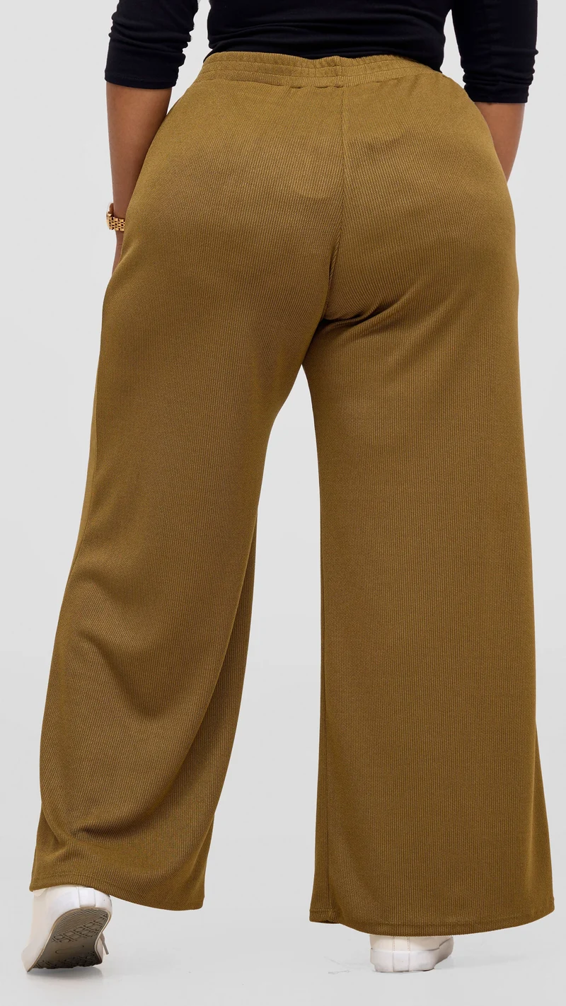 Vivo Rema Straight Leg Pants - Dark Olive