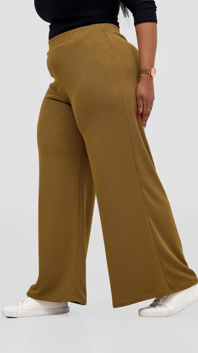 Vivo Rema Straight Leg Pants - Dark Olive