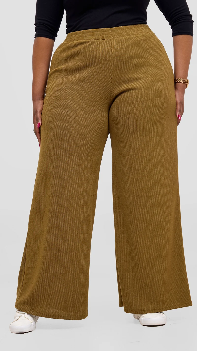Vivo Rema Straight Leg Pants - Dark Olive