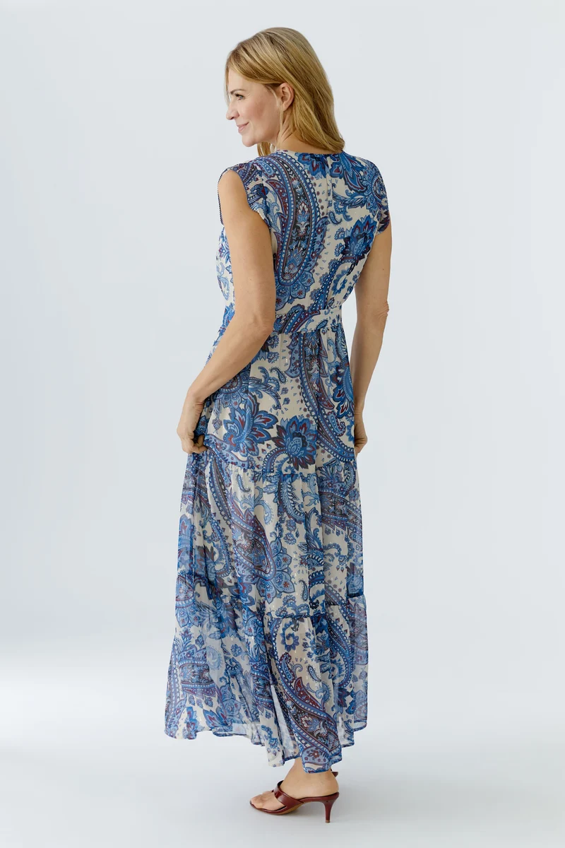 Robe maxi fluide ceinturée