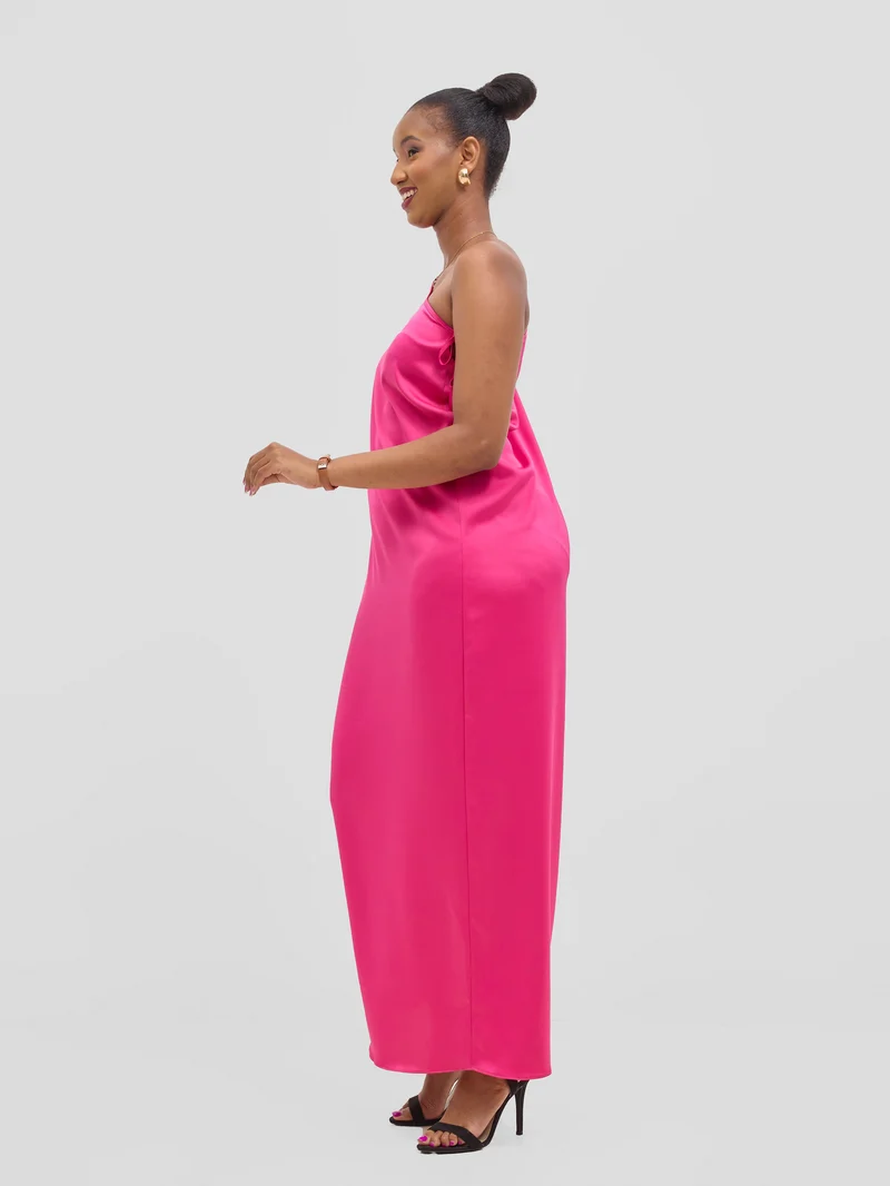 Vivo Yene One Soulder Kaftan - Hot Pink