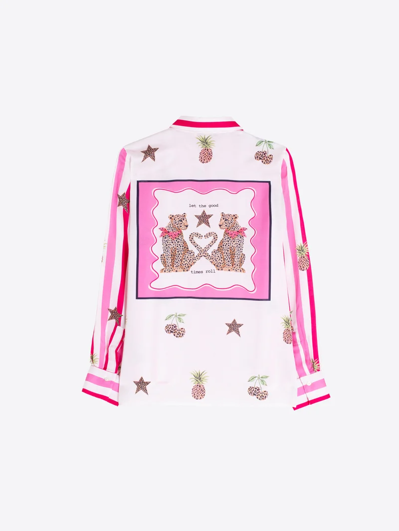 Chemise Isa à rayures et imprimés fantaisies