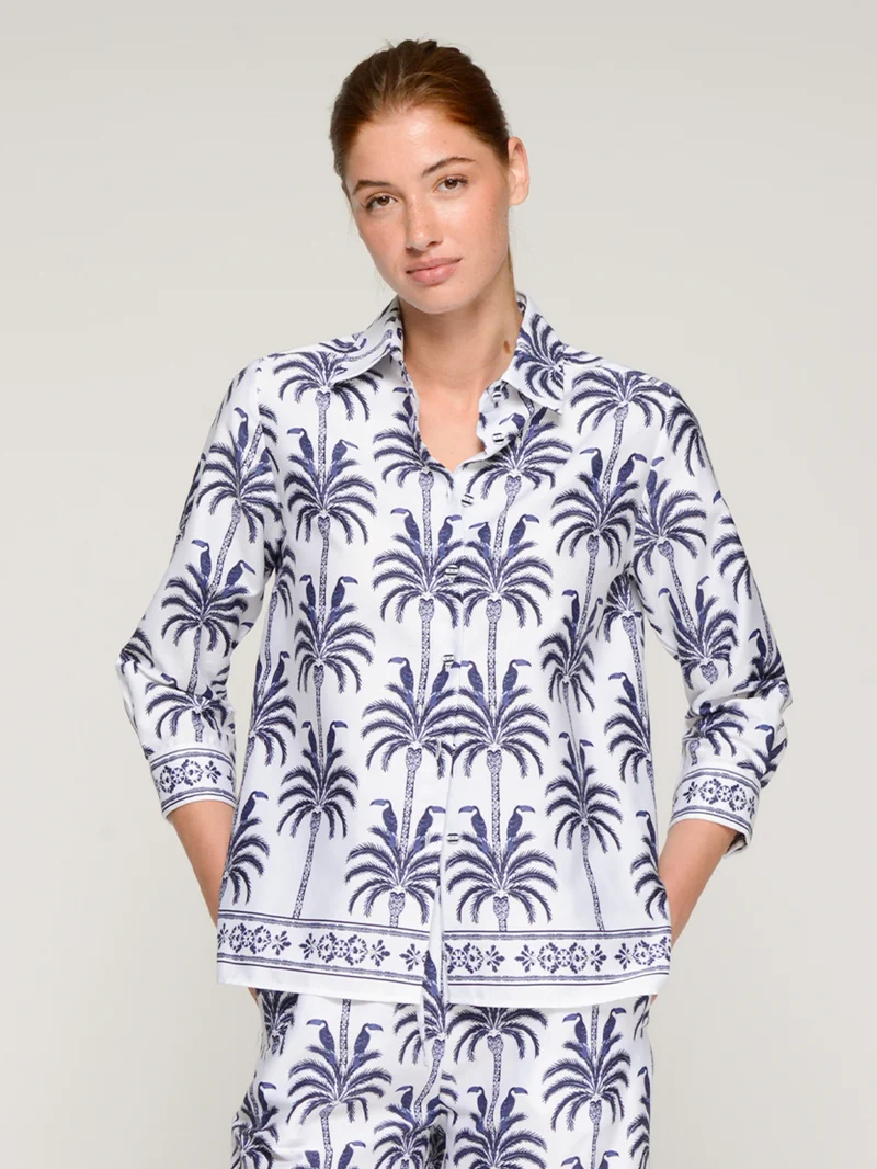 Chemise Tiffany imprimée palmiers