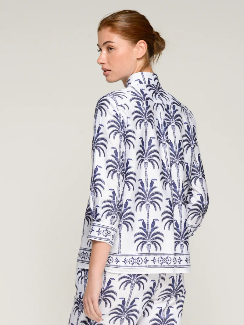 Chemise Tiffany imprimée palmiers