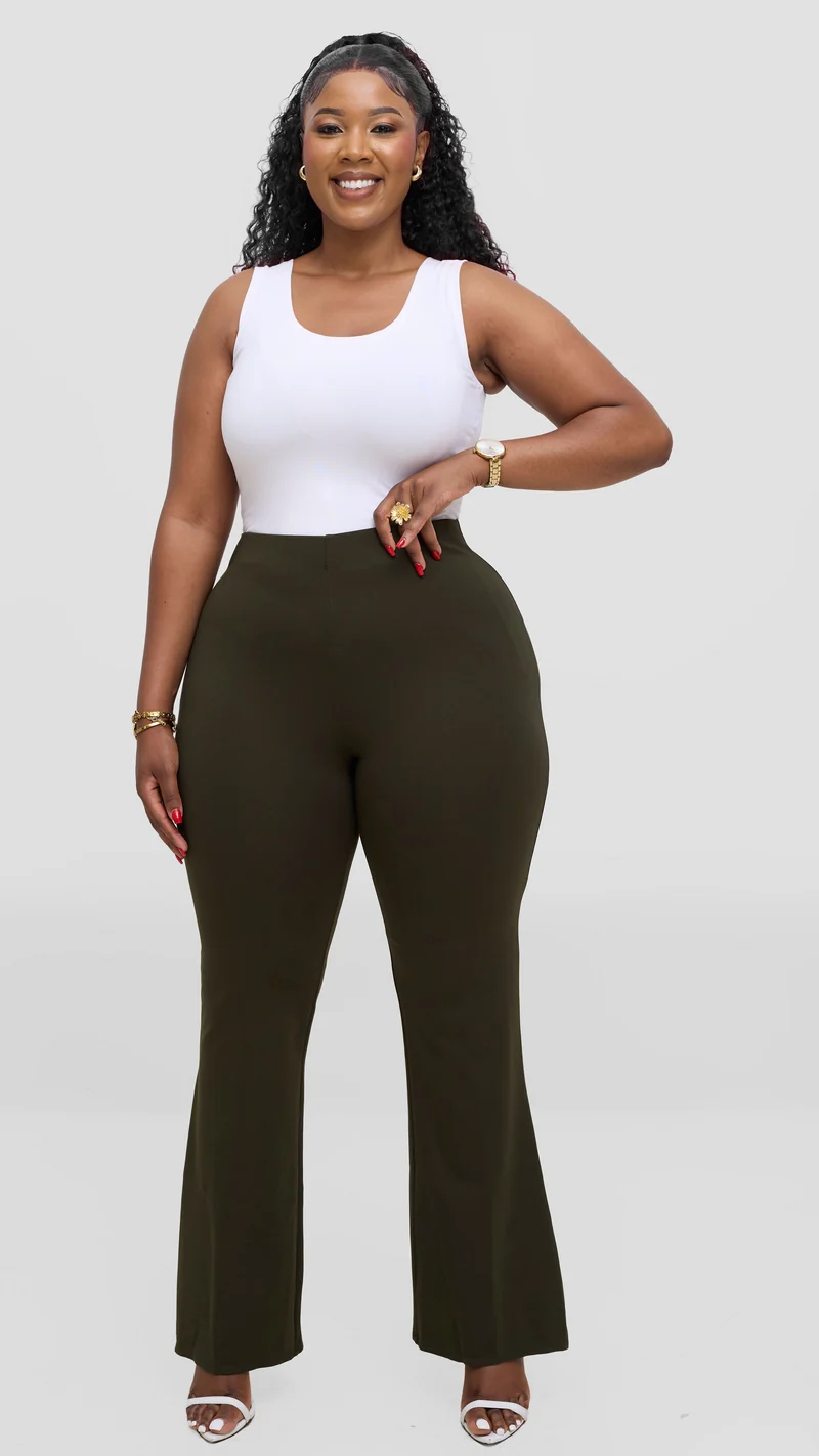 Vivo Studio Flared Pants In Ponte - Hunters