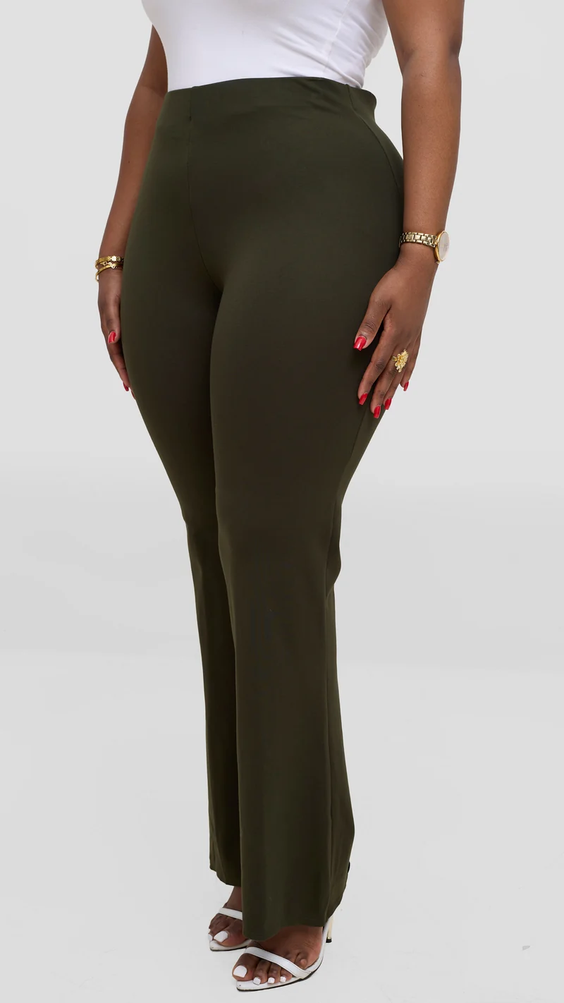Vivo Studio Flared Pants In Ponte - Hunters